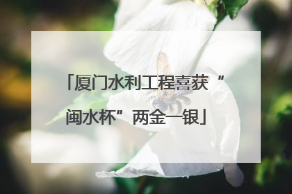 厦门水利工程喜获“闽水杯”两金一银
