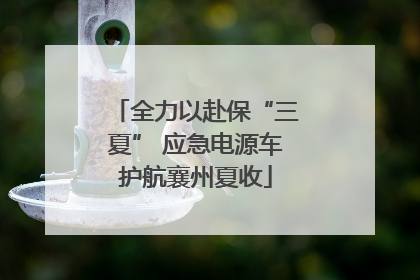 全力以赴保“三夏” 应急电源车护航襄州夏收