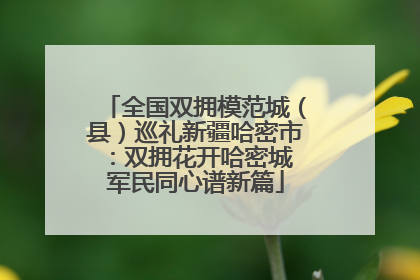 全国双拥模范城（县）巡礼新疆哈密市：双拥花开哈密城 军民同心谱新篇