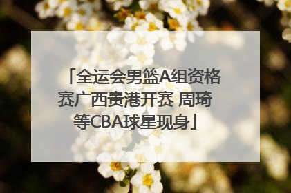 全运会男篮A组资格赛广西贵港开赛 周琦等CBA球星现身