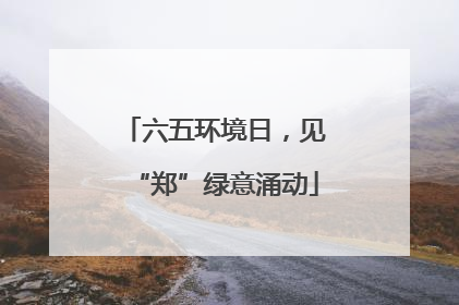 六五环境日，见“郑”绿意涌动