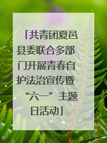 共青团夏邑县委联合多部门开展青春自护法治宣传暨“六一”主题日活动