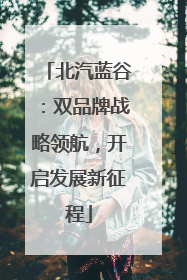 北汽蓝谷：双品牌战略领航，开启发展新征程