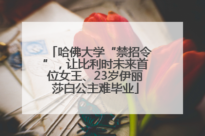 哈佛大学“禁招令”，让比利时未来首位女王、23岁伊丽莎白公主难毕业