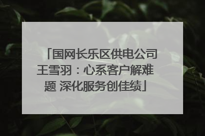 国网长乐区供电公司王雪羽：心系客户解难题 深化服务创佳绩