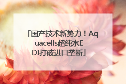 国产技术新势力！Aquacells超纯水EDI打破进口垄断