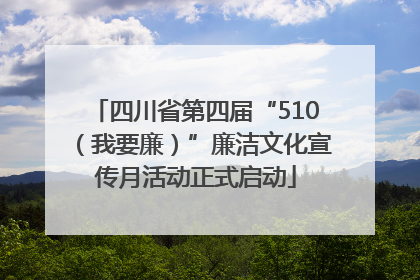 四川省第四届“510（我要廉）”廉洁文化宣传月活动正式启动