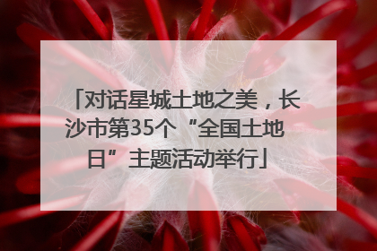 对话星城土地之美，长沙市第35个“全国土地日”主题活动举行