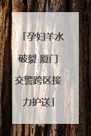 孕妇羊水破裂 厦门交警跨区接力护送