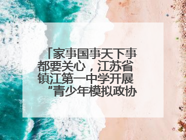 家事国事天下事都要关心，江苏省镇江第一中学开展“青少年模拟政协活动”