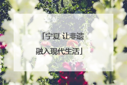 宁夏 让非遗融入现代生活
