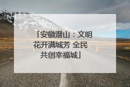 安徽潜山：文明花开满城芳 全民共创幸福城