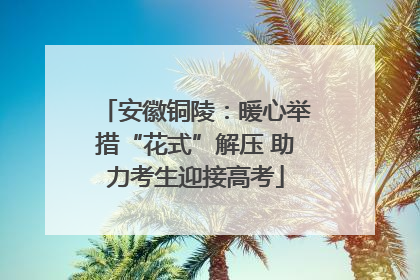 安徽铜陵：暖心举措“花式”解压 助力考生迎接高考