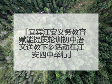宜宾江安义务教育赋能提质轮训初中语文送教下乡活动在江安四中举行