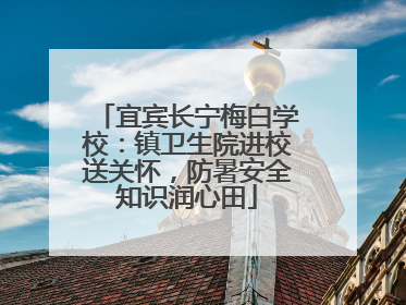 宜宾长宁梅白学校：镇卫生院进校送关怀，防暑安全知识润心田