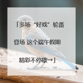多场“好戏”轮番登场 这个端午假期精彩不停歇→