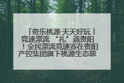 奇乐桃源·天天好玩丨竞速漂流 “礼”遇贵阳！全民漂流竞速赛在贵阳产控集团旗下桃源生态旅游度假区举行