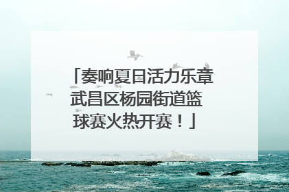 奏响夏日活力乐章 武昌区杨园街道篮球赛火热开赛！