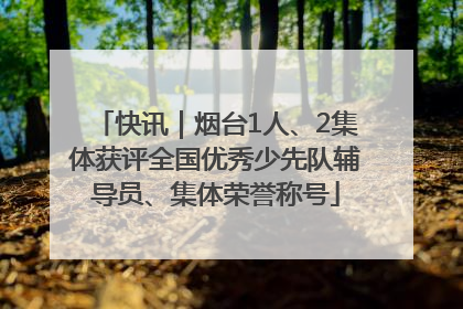 快讯｜烟台1人、2集体获评全国优秀少先队辅导员、集体荣誉称号