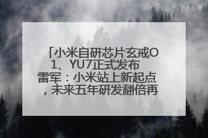 小米自研芯片玄戒O1、YU7正式发布 雷军：小米站上新起点，未来五年研发翻倍再投2000亿元