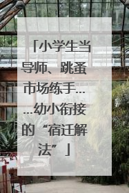 小学生当导师、跳蚤市场练手……幼小衔接的“宿迁解法”