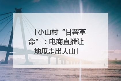 小山村“甘薯革命”：电商直播让地瓜走出大山