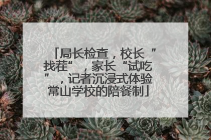 局长检查，校长“找茬”，家长“试吃”，记者沉浸式体验常山学校的陪餐制