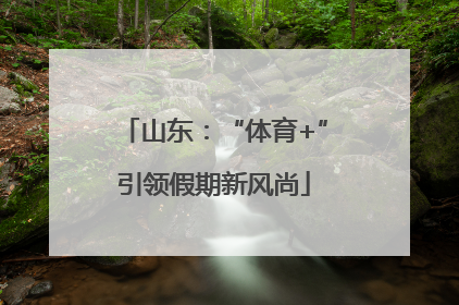 山东：“体育+”引领假期新风尚