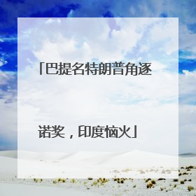 巴提名特朗普角逐诺奖，印度恼火
