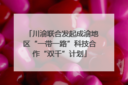 川渝联合发起成渝地区“一带一路”科技合作“双千”计划