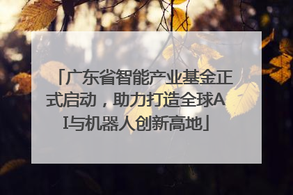 广东省智能产业基金正式启动，助力打造全球AI与机器人创新高地