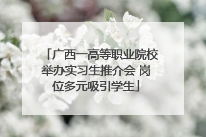 广西一高等职业院校举办实习生推介会 岗位多元吸引学生
