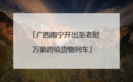 广西南宁开出至老挝万象跨境货物列车