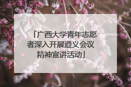 广西大学青年志愿者深入开展遵义会议精神宣讲活动