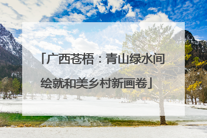 广西苍梧：青山绿水间绘就和美乡村新画卷