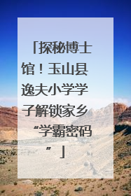 探秘博士馆！玉山县逸夫小学学子解锁家乡“学霸密码”