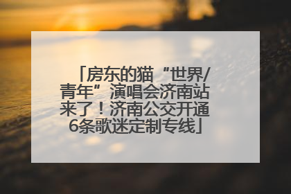 房东的猫“世界/青年”演唱会济南站来了！济南公交开通6条歌迷定制专线