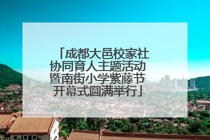 成都大邑校家社协同育人主题活动暨南街小学紫藤节开幕式圆满举行