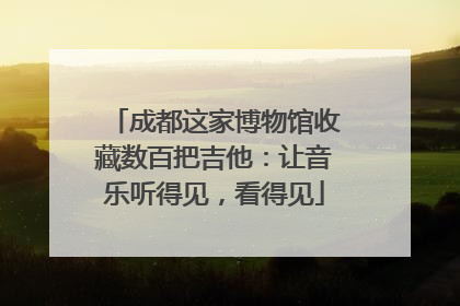 成都这家博物馆收藏数百把吉他：让音乐听得见，看得见