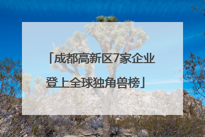 成都高新区7家企业登上全球独角兽榜
