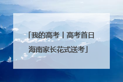 我的高考丨高考首日 海南家长花式送考
