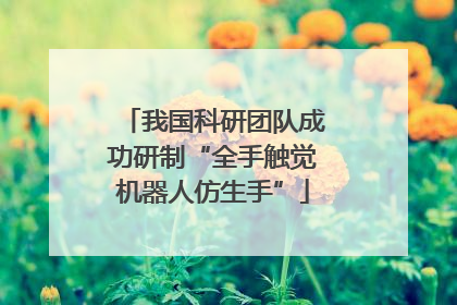 我国科研团队成功研制“全手触觉机器人仿生手”
