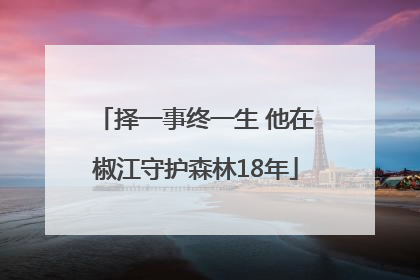 择一事终一生 他在椒江守护森林18年