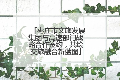 枣庄市文旅发展集团与高速部门战略合作签约，共绘交旅融合新蓝图