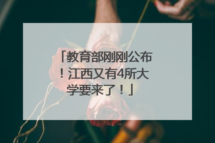 教育部刚刚公布！江西又有4所大学要来了！