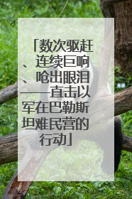 数次驱赶、连续巨响、呛出眼泪——直击以军在巴勒斯坦难民营的行动
