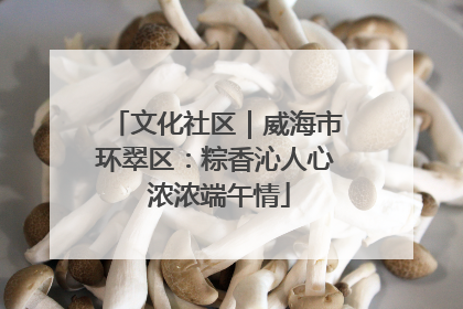 文化社区｜威海市环翠区：粽香沁人心 浓浓端午情