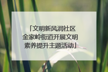 文明新风润社区 金家岭街道开展文明素养提升主题活动