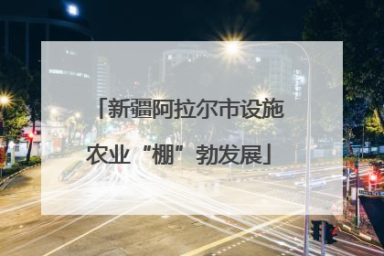 新疆阿拉尔市设施农业“棚”勃发展