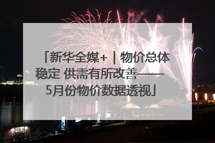 新华全媒+｜物价总体稳定 供需有所改善——5月份物价数据透视